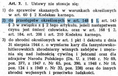 Źródło: Ustawa o amnestii z 1989 roku